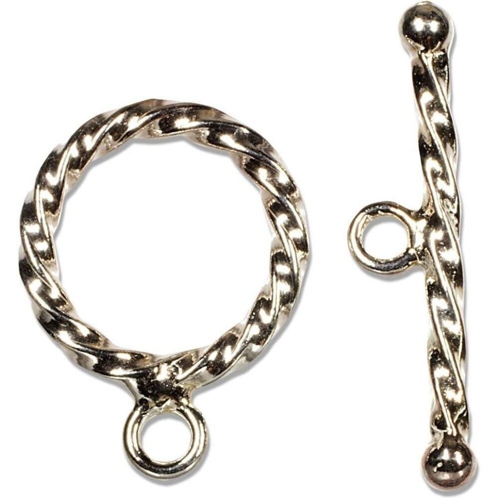 Sterling Silver Twisted Rope Toggle Clasp Cousin Sterling Elegance